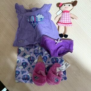 American Girl Doll - Purple and Pink Pajama Set
